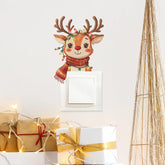 Festieve Eland - Kerst Muursticker